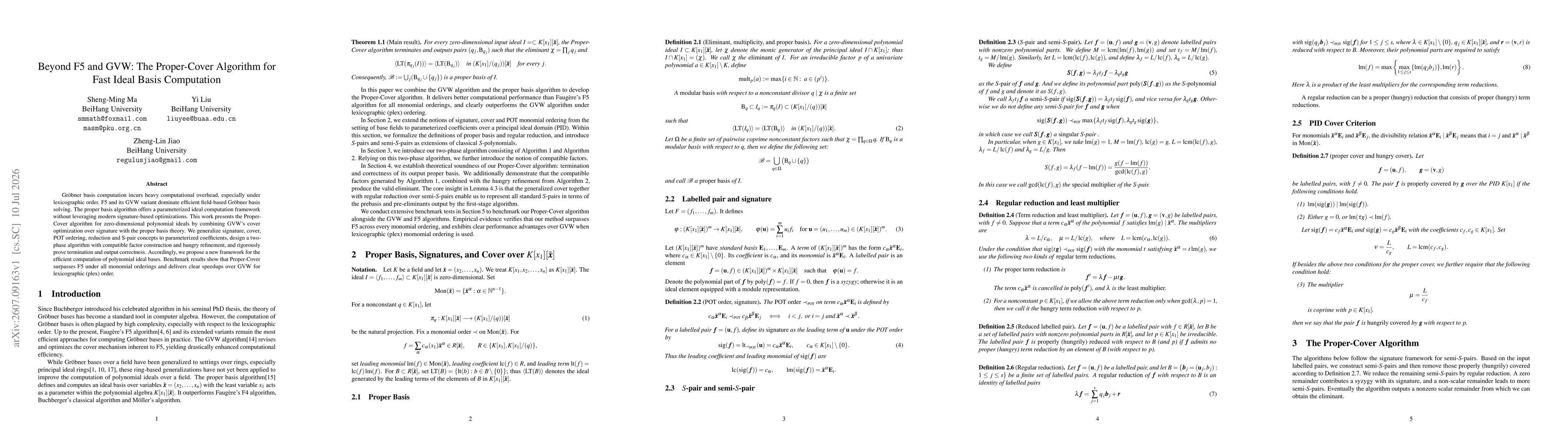 Thumbnail for Beyond F5 and GVW: The Proper-Cover Algorithm for Fast Ideal Basis Computation