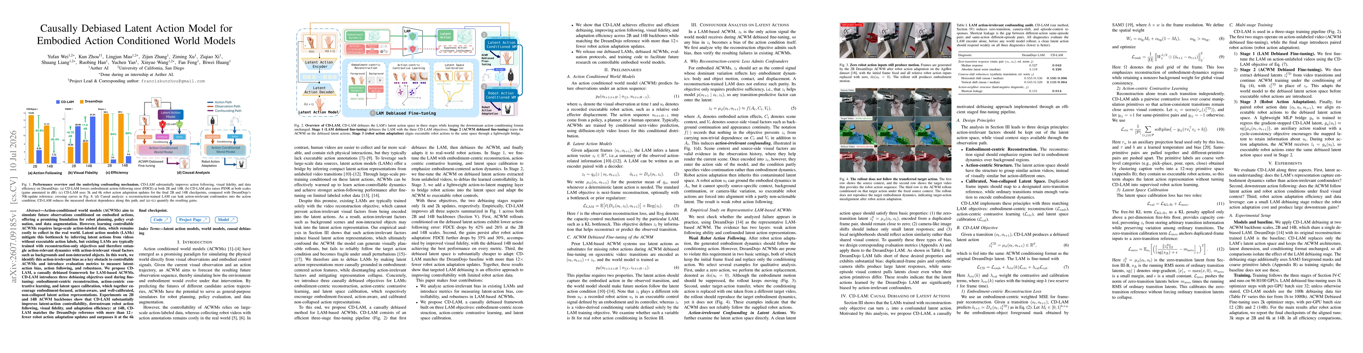 Thumbnail for Causally Debiased Latent Action Model for Embodied Action Conditioned World Models