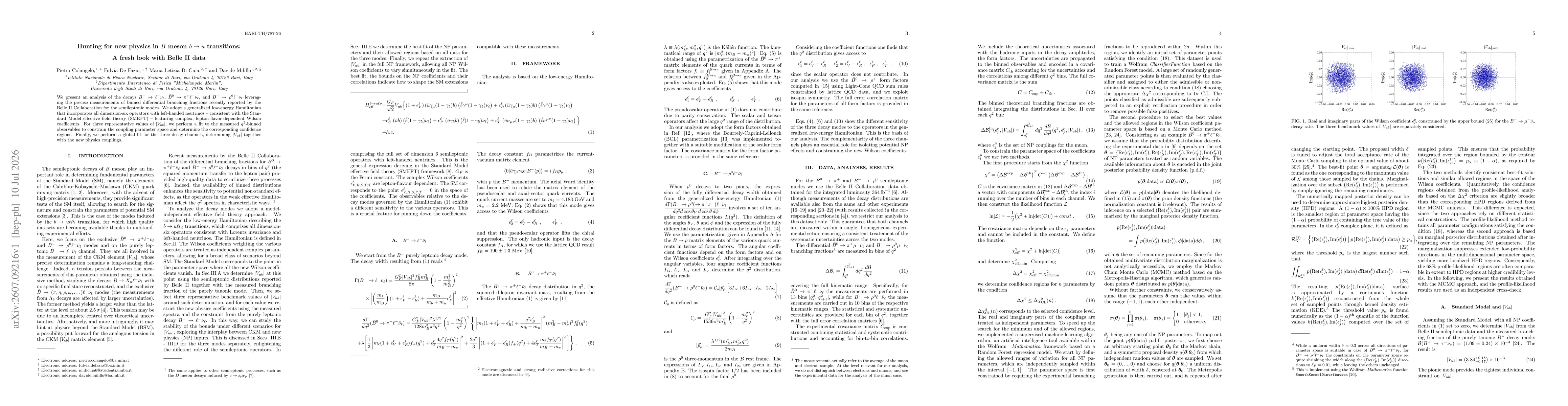Thumbnail for Hunting for new physics in $B$ meson $b \to u$ transitions: A fresh look with Belle II data