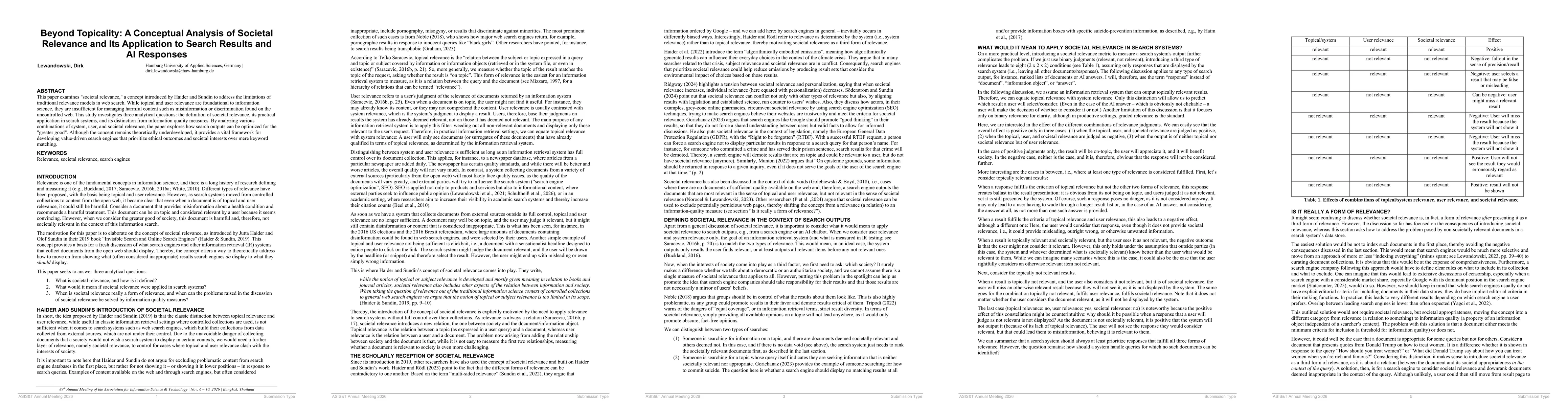 Thumbnail for Beyond Topicality: A Conceptual Analysis of Societal Relevance and Its Application to Search Results and AI Responses
