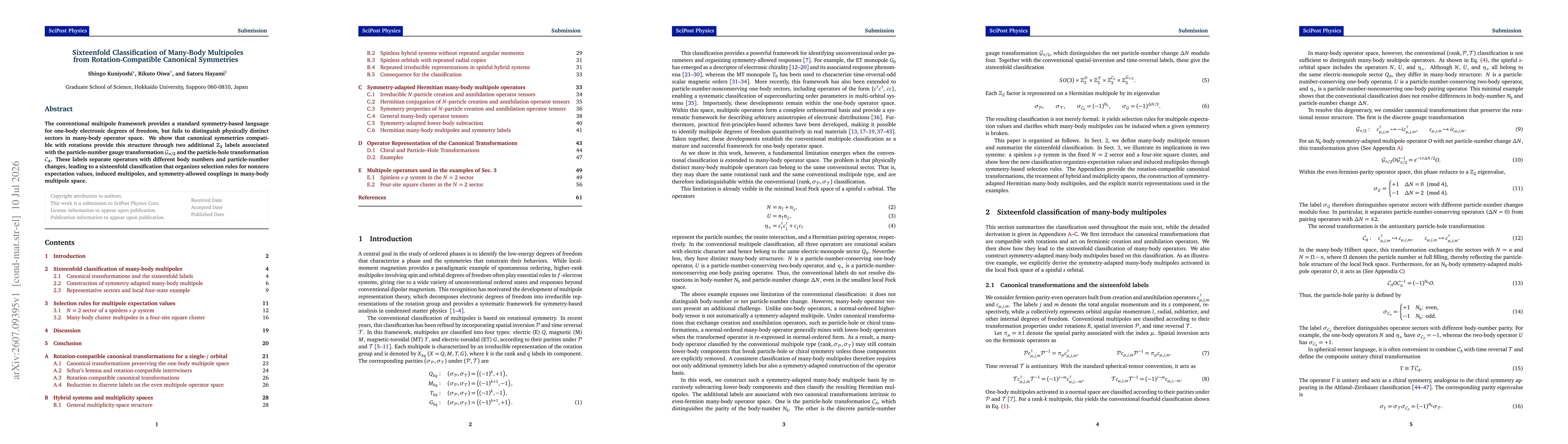 Thumbnail for Sixteenfold Classification of Many-Body Multipoles from Rotation-Compatible Canonical Symmetries