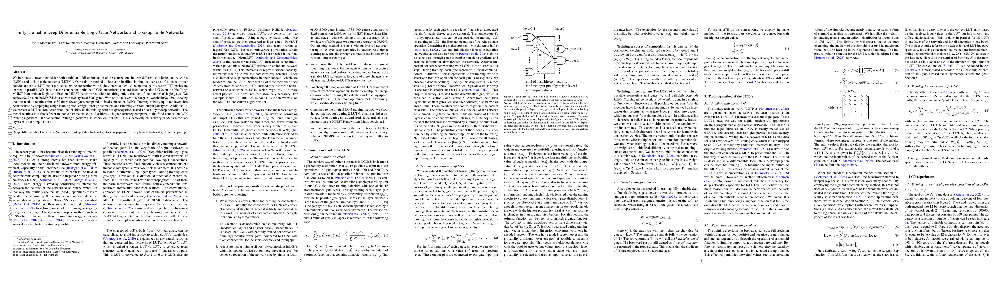 Thumbnail for Fully Trainable Deep Differentiable Logic Gate Networks and Lookup Table Networks
