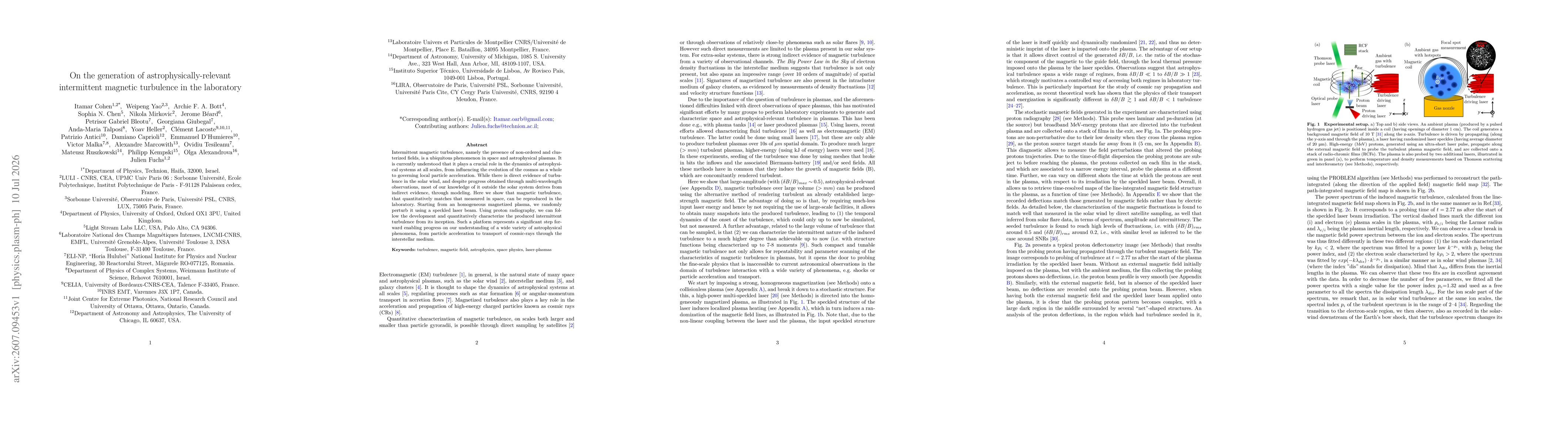 Thumbnail for On the generation of astrophysically-relevant intermittent magnetic turbulence in the laboratory