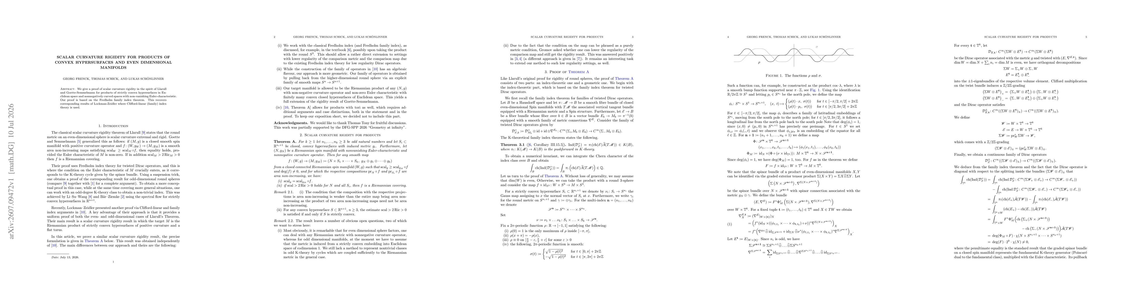 Thumbnail for Scalar Curvature Rigidity for Products of convex Hypersurfaces and even dimensional Manifolds
