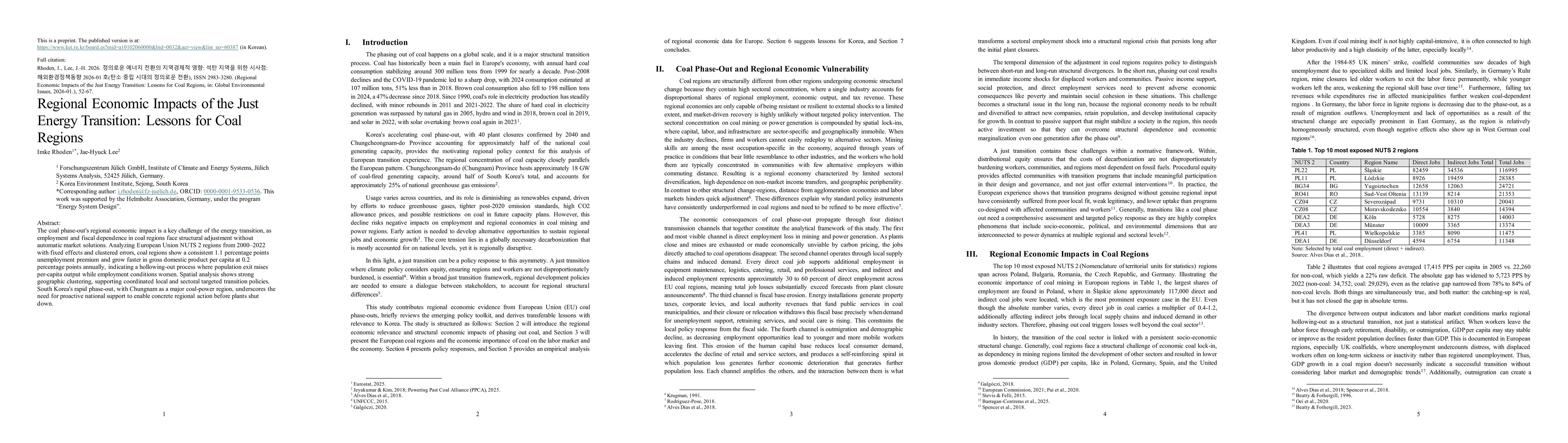 Thumbnail for Regional Economic Impacts of the Just Energy Transition: Lessons for Coal Regions