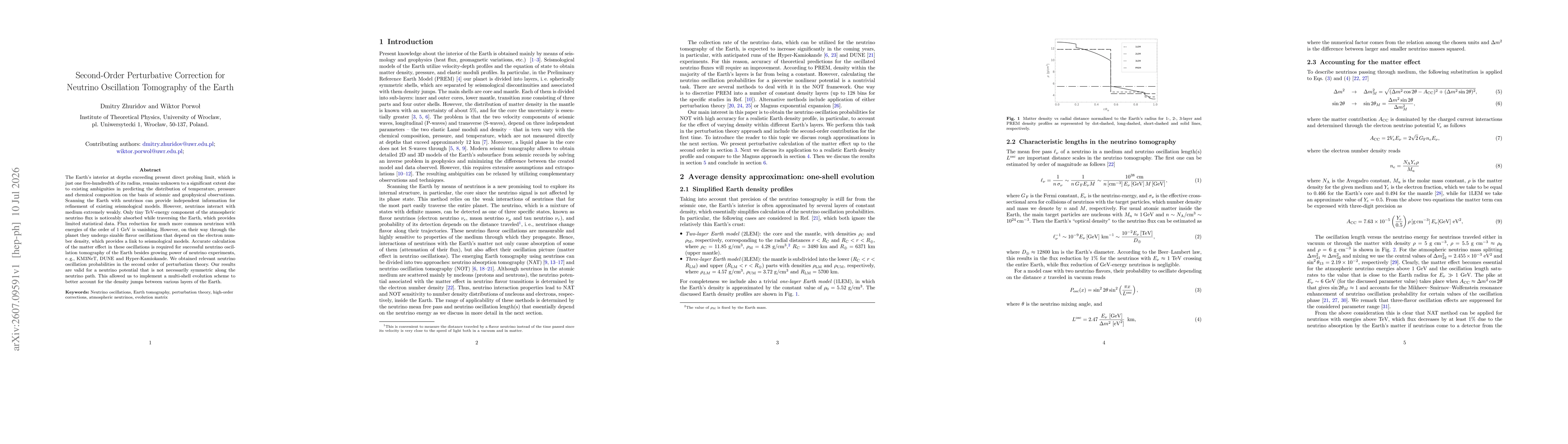 Thumbnail for Second-Order Perturbative Correction for Neutrino Oscillation Tomography of the Earth
