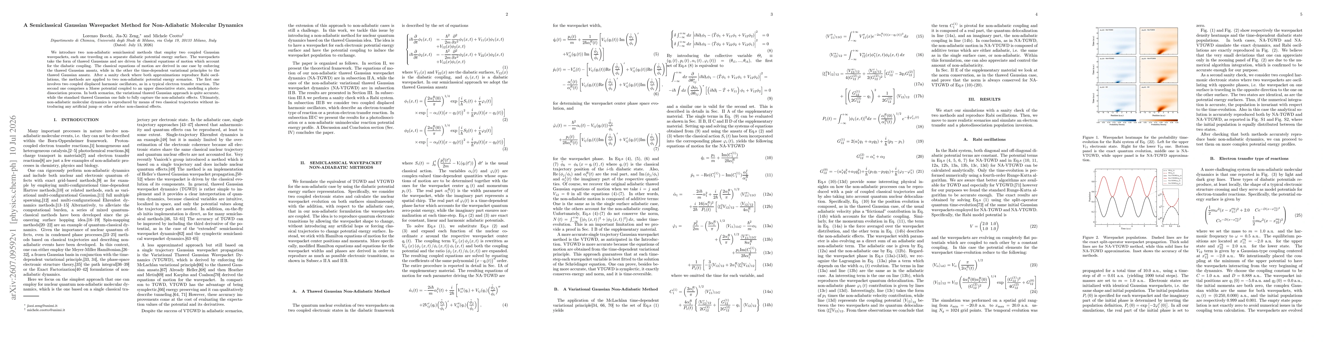 Thumbnail for A Semiclassical Gaussian Wavepacket Method for Non-Adiabatic Molecular Dynamics