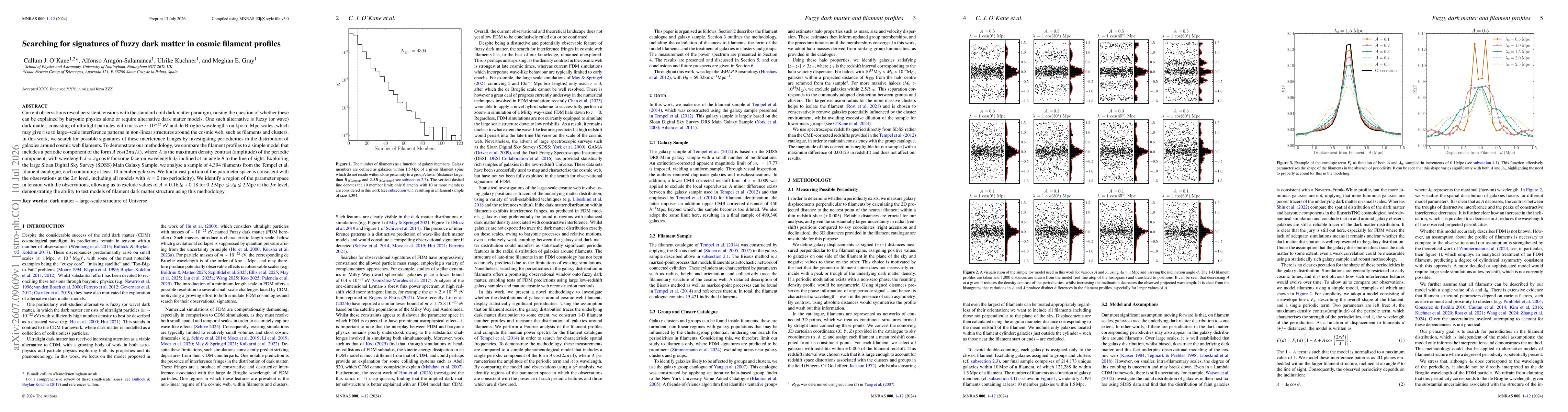 Thumbnail for Searching for signatures of fuzzy dark matter in cosmic filament profiles