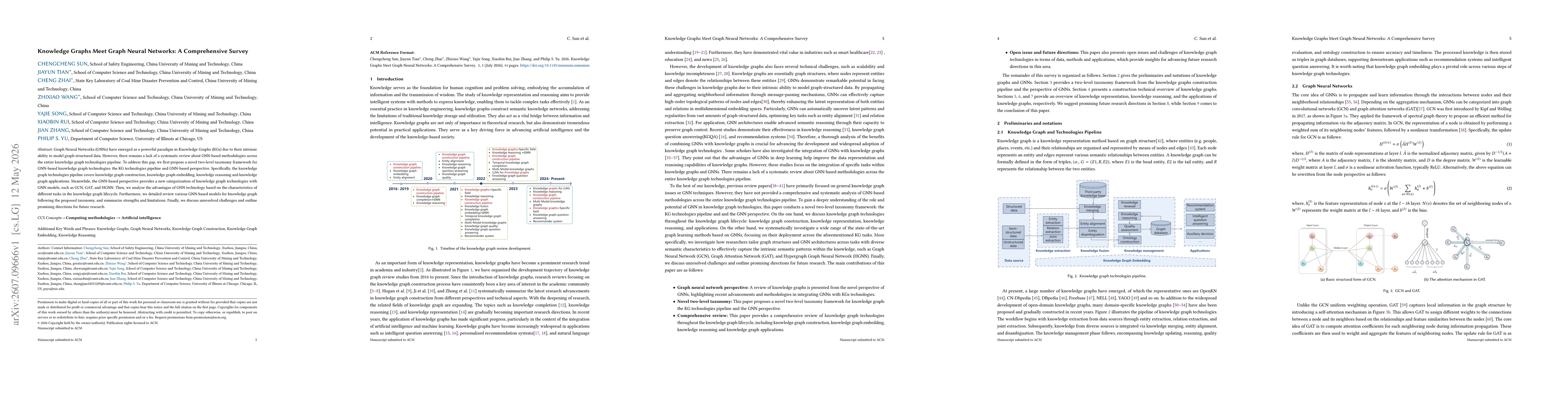 Thumbnail for Knowledge Graphs Meet Graph Neural Networks: A Comprehensive Survey