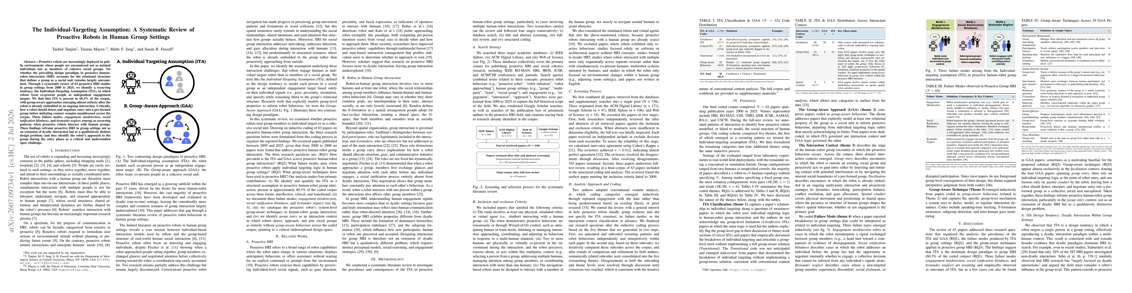 Thumbnail for The Individual-Targeting Assumption: A Systematic Review of Proactive Robots in Human Group Settings
