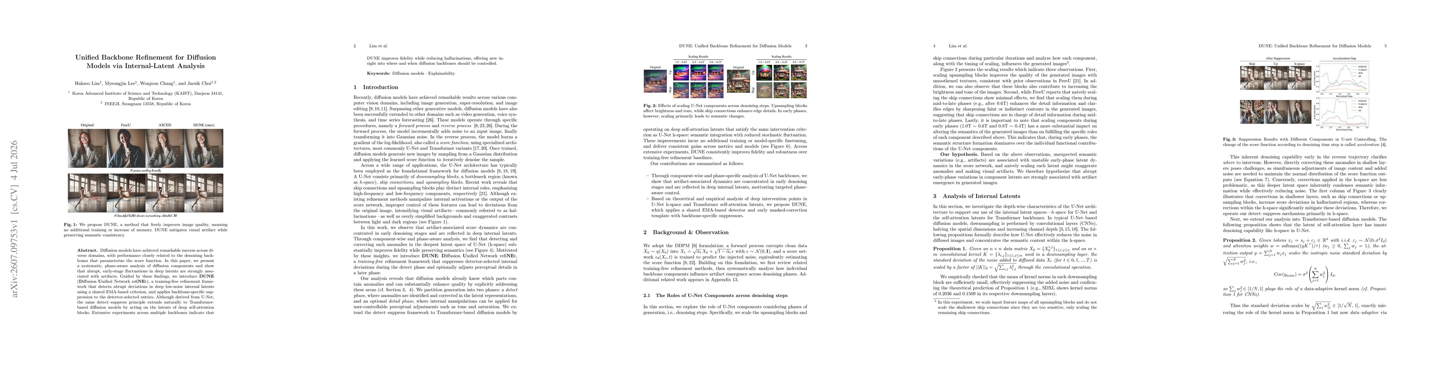 Thumbnail for Unified Backbone Refinement for Diffusion Models via Internal-Latent Analysis