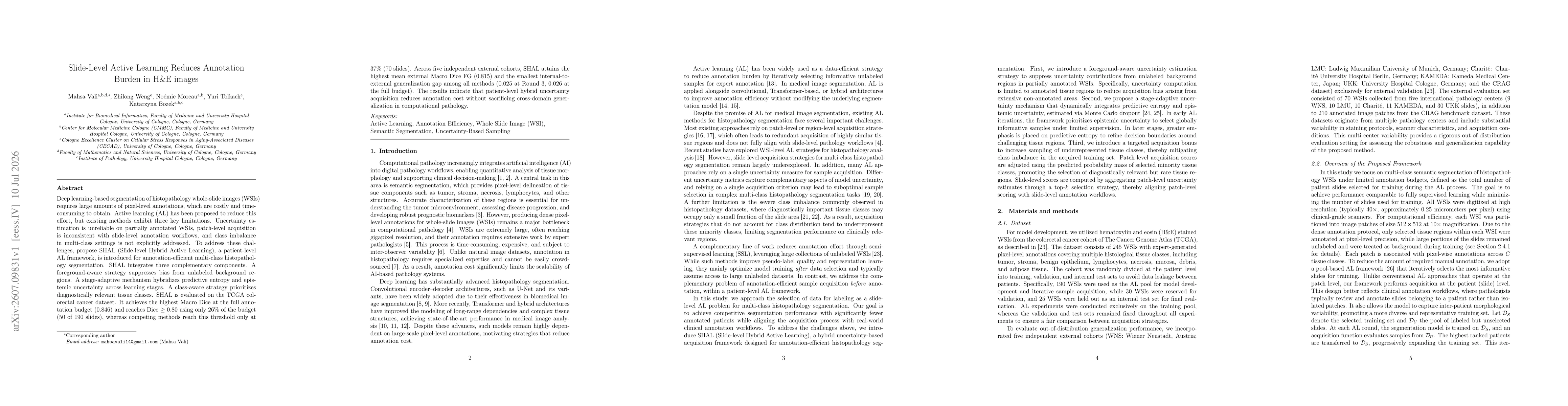 Thumbnail for Slide-Level Active Learning Reduces Annotation Burden in H&E images