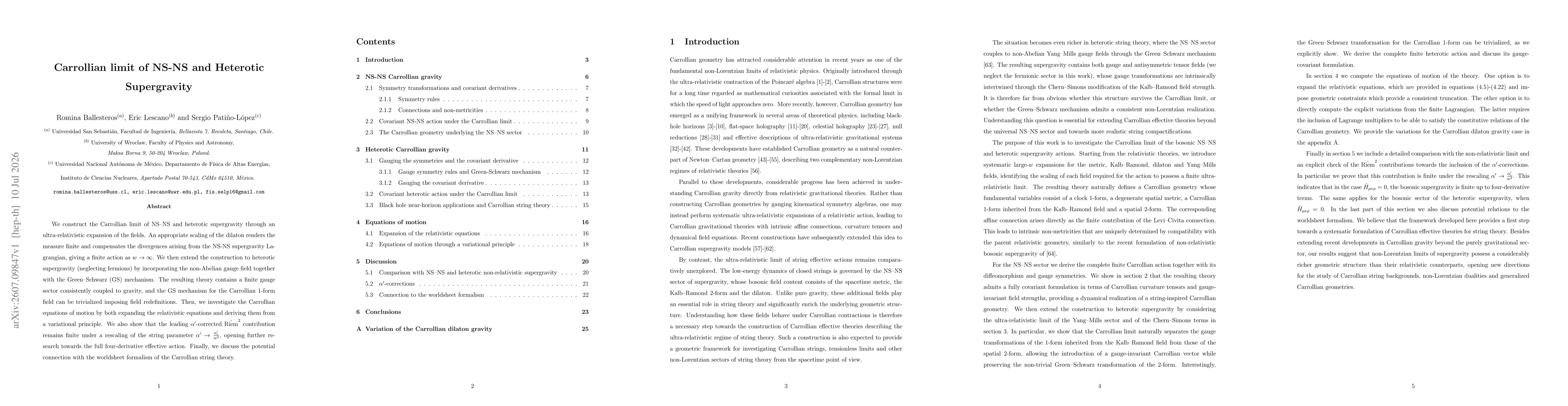 Thumbnail for Carrollian limit of NS-NS and Heterotic Supergravity