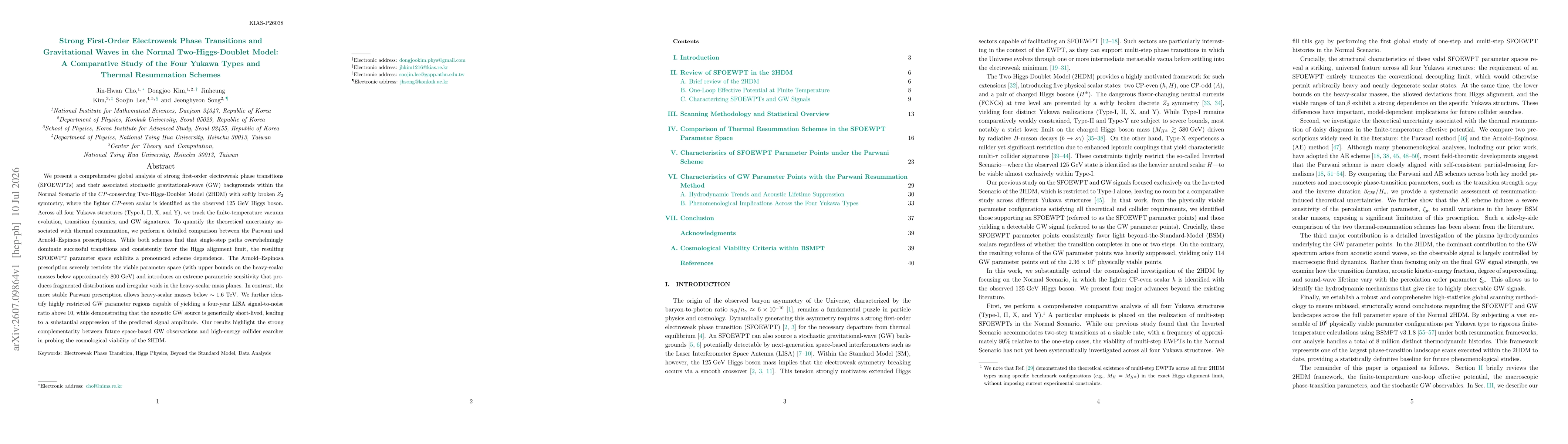 Thumbnail for Strong First-Order Electroweak Phase Transitions and Gravitational Waves in the Normal Two-Higgs-Doublet Model: A Comparative Study of the Four Yukawa Types and Thermal Resummation Schemes