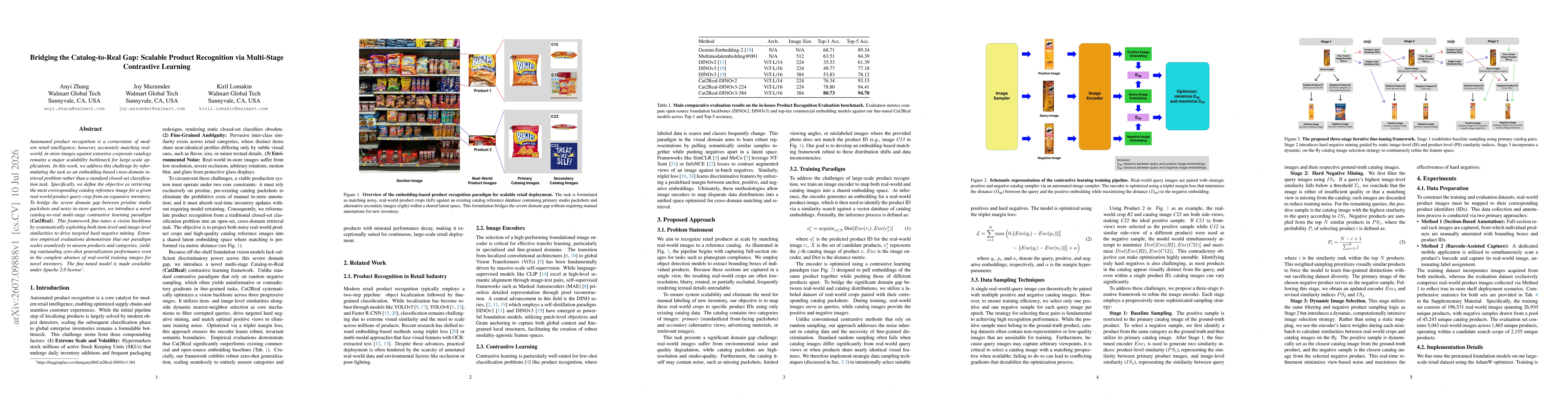Thumbnail for Bridging the Catalog-to-Real Gap: Scalable Product Recognition via Multi-Stage Contrastive Learning