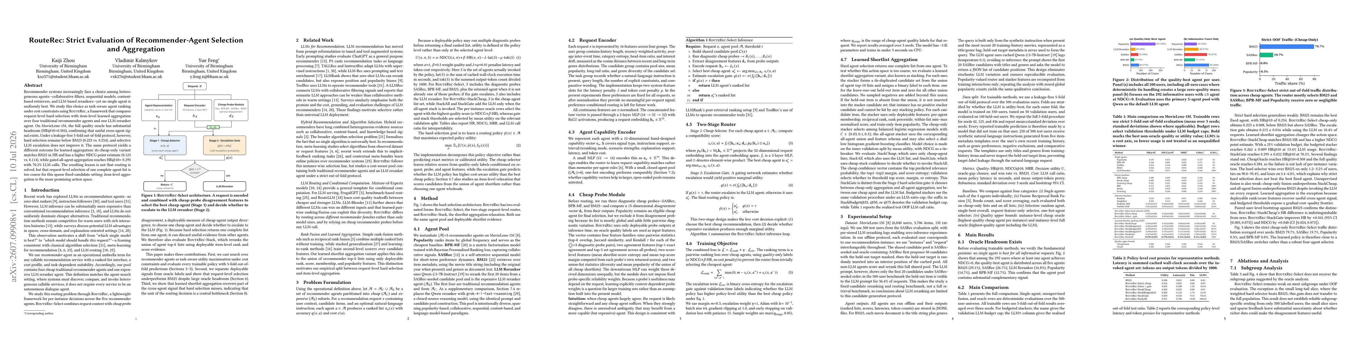 Thumbnail for RouteRec: Strict Evaluation of Recommender-Agent Selection and Aggregation