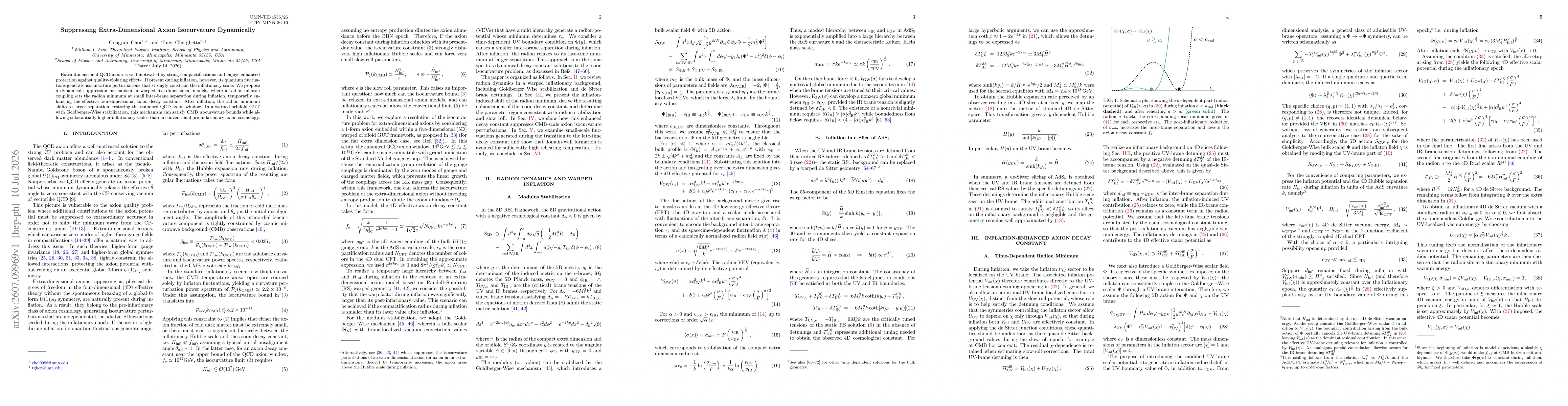 Thumbnail for Suppressing Extra-Dimensional Axion Isocurvature Dynamically
