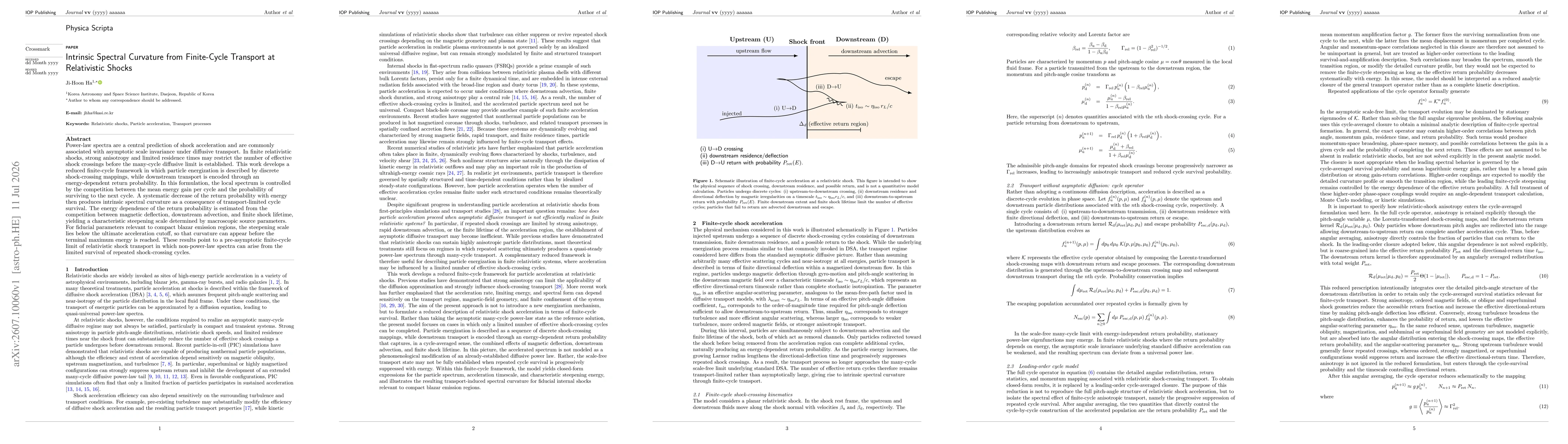 Thumbnail for Intrinsic Spectral Curvature from Finite-Cycle Transport at Relativistic Shocks