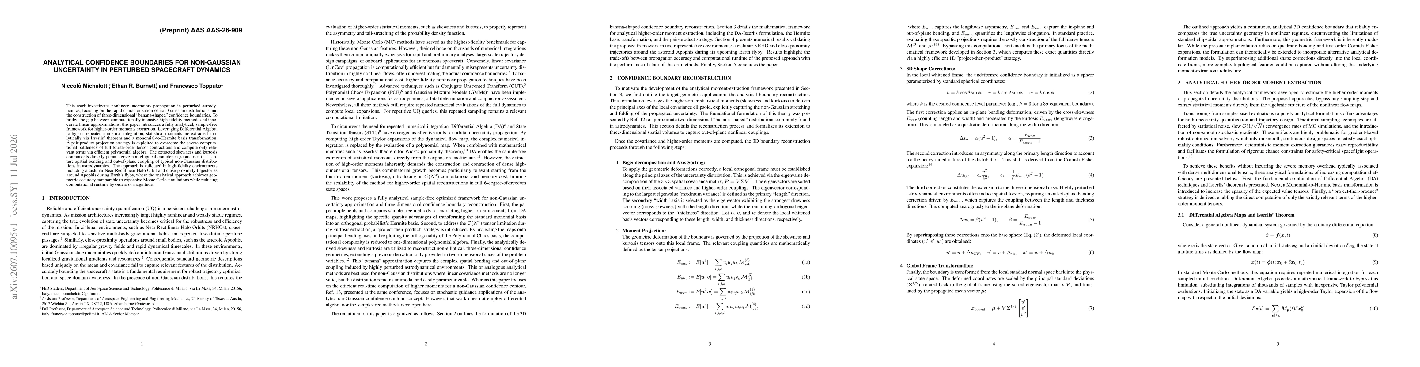 Thumbnail for Analytical Confidence Boundaries for Non-Gaussian Uncertainty in Perturbed Spacecraft Dynamics
