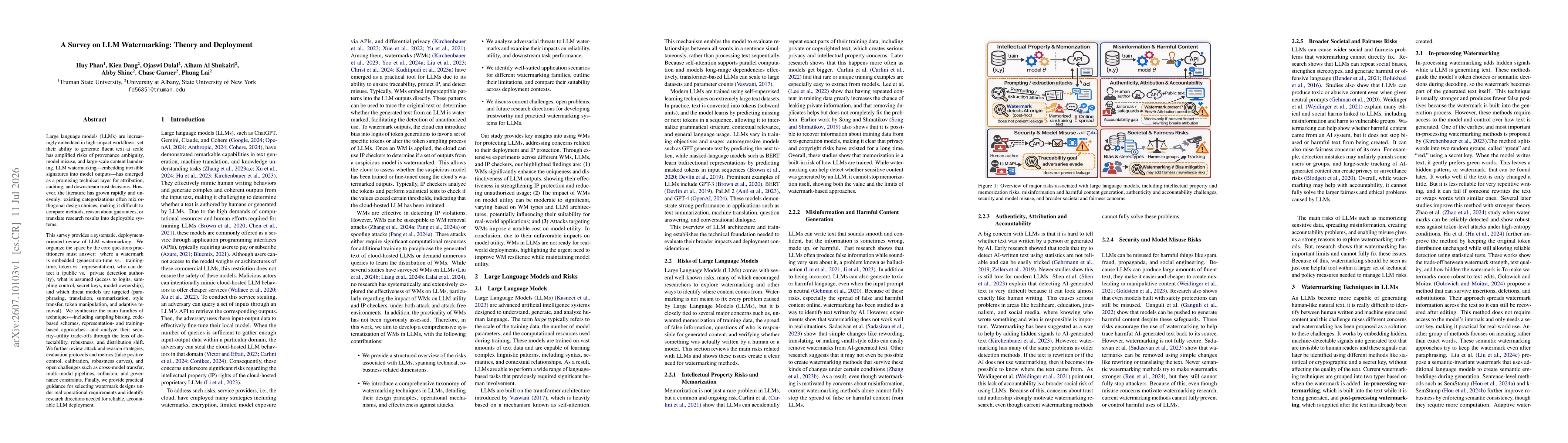 Thumbnail for A Survey on LLM Watermarking: Theory and Deployment