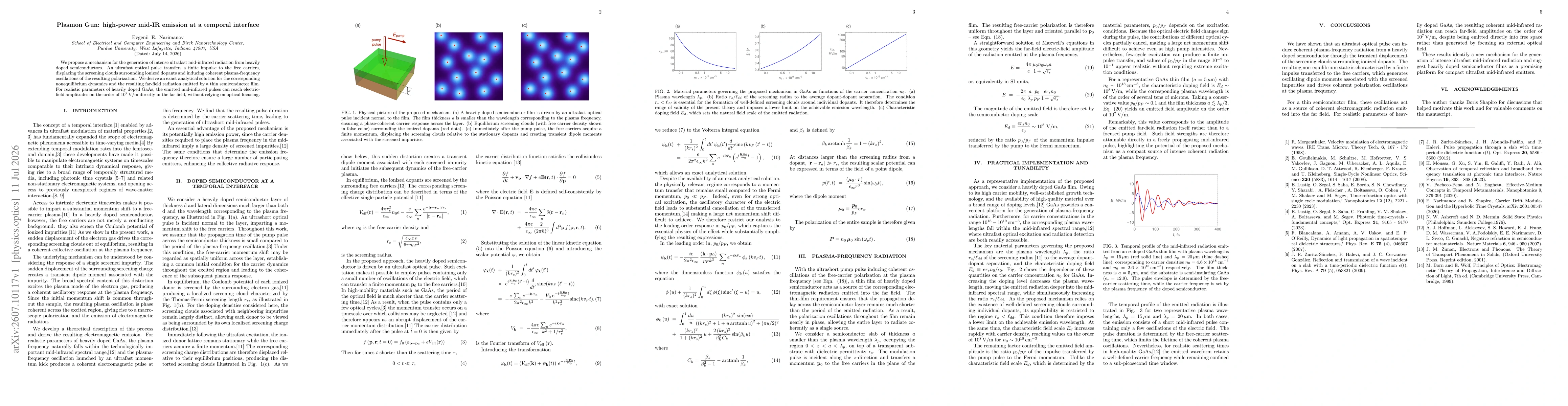 Thumbnail for Plasmon Gun: high-power mid-IR emission at a temporal interface