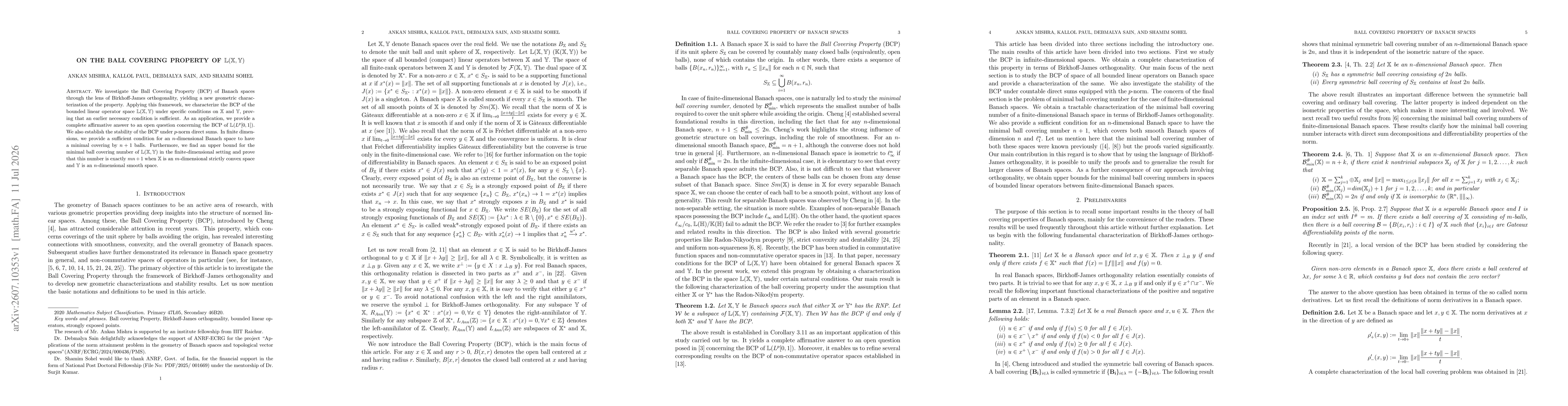 Thumbnail for On the Ball Covering Property of $\mathbb{L}(\mathbb{X}, \mathbb{Y})$