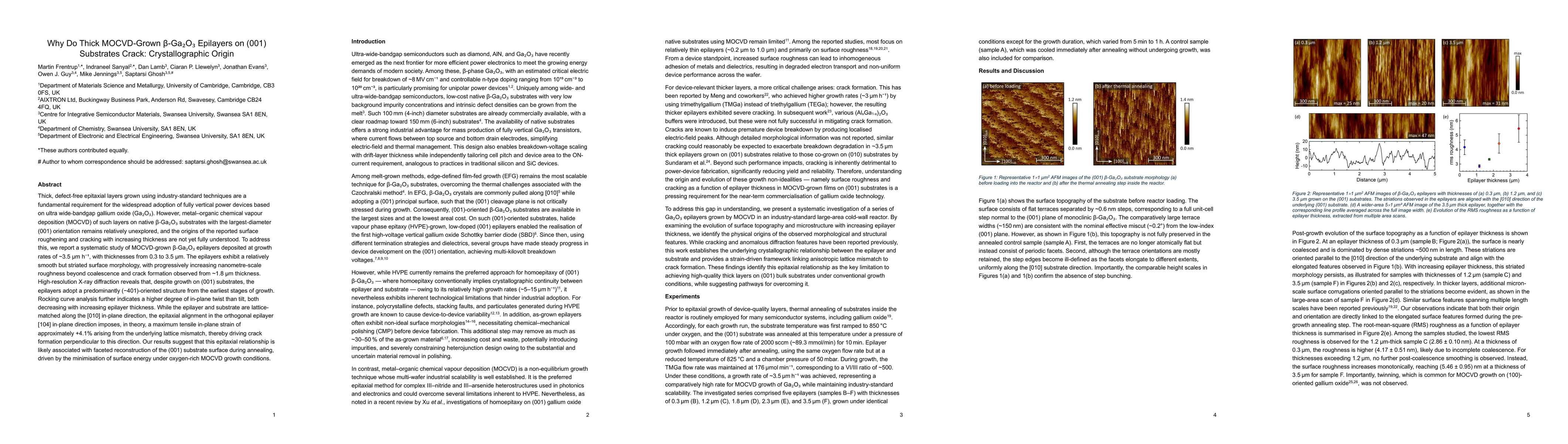 Thumbnail for Why Do Thick MOCVD-Grown beta-Ga2O3 Epilayers on (001) Substrates Crack: Crystallographic Origin