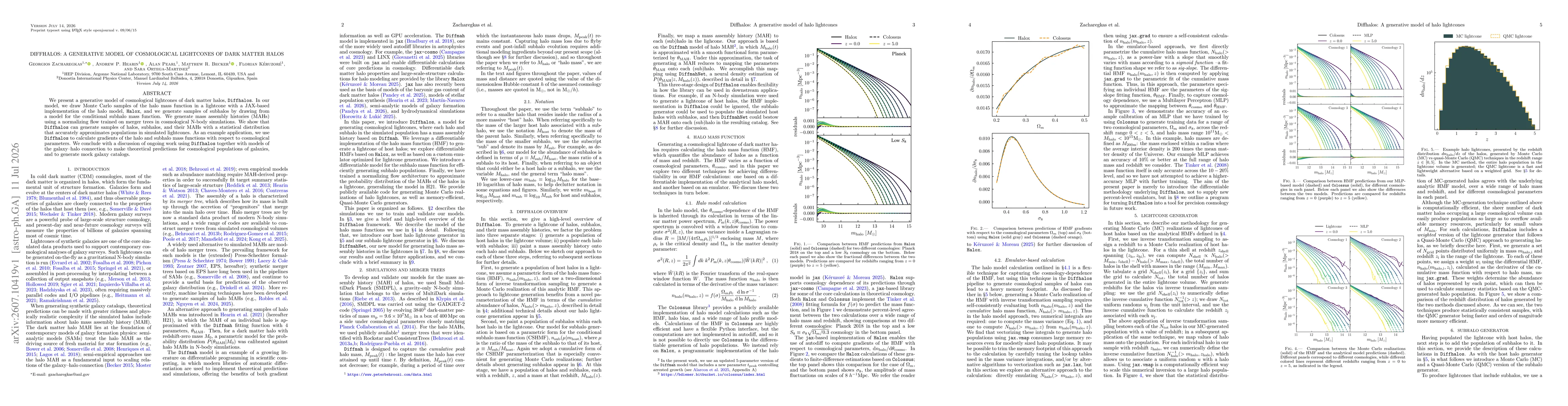 Thumbnail for Diffhalos: A Generative Model of Cosmological Lightcones of Dark Matter Halos