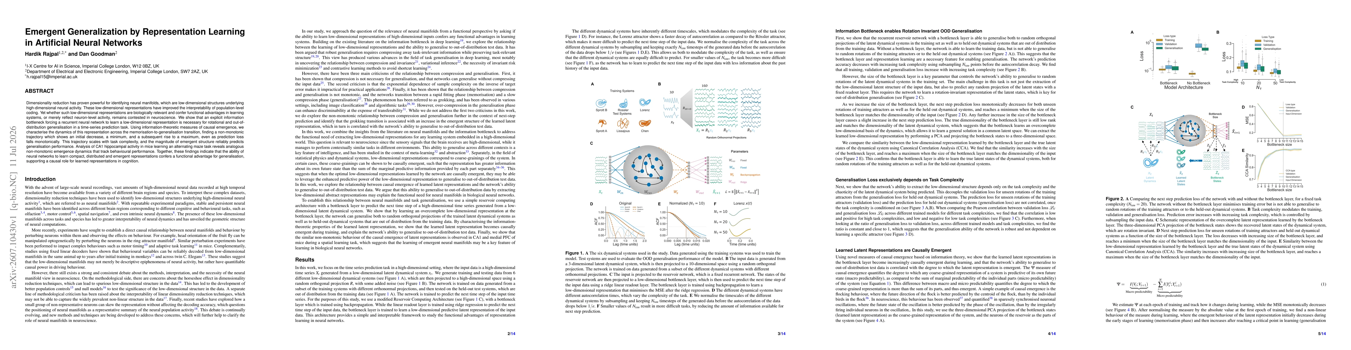 Thumbnail for Emergent Generalization by Representation Learning in Artificial Neural Networks