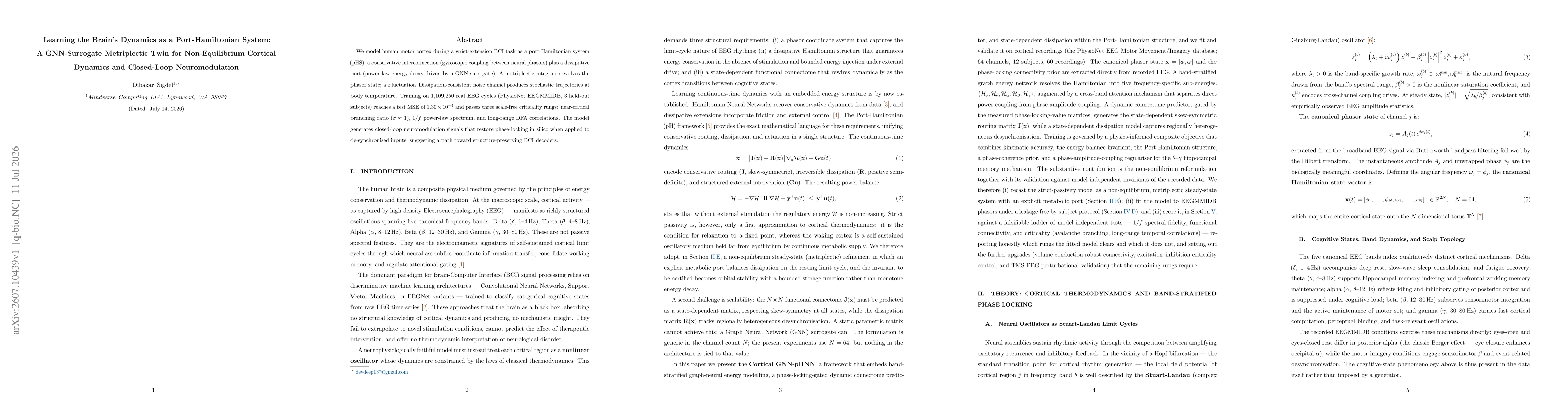 Thumbnail for Learning the Brain's Dynamics as a Port-Hamiltonian System