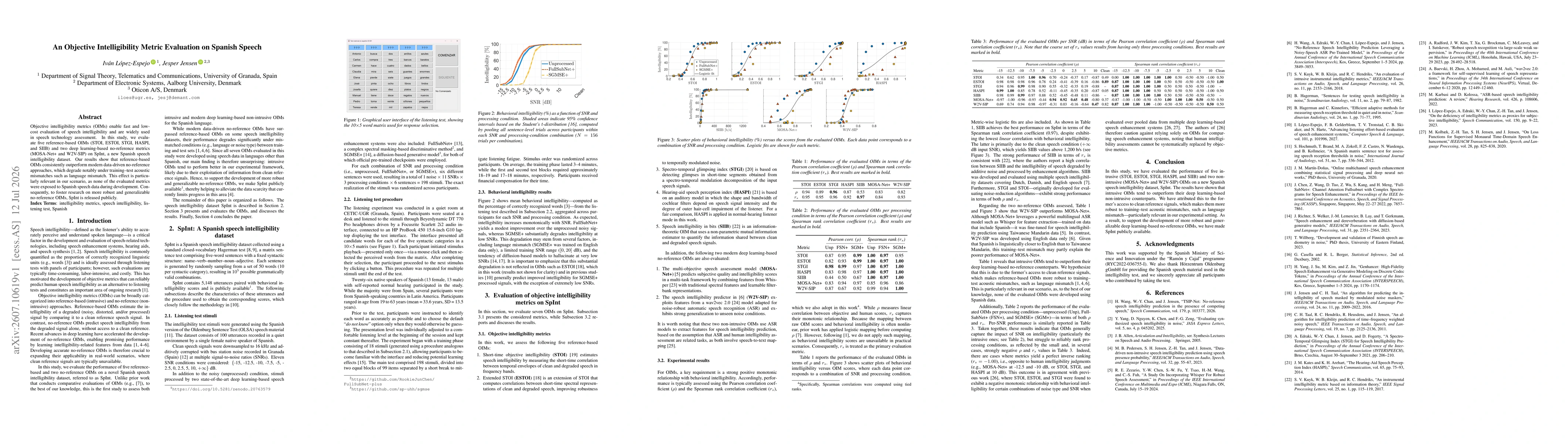 Thumbnail for An Objective Intelligibility Metric Evaluation on Spanish Speech