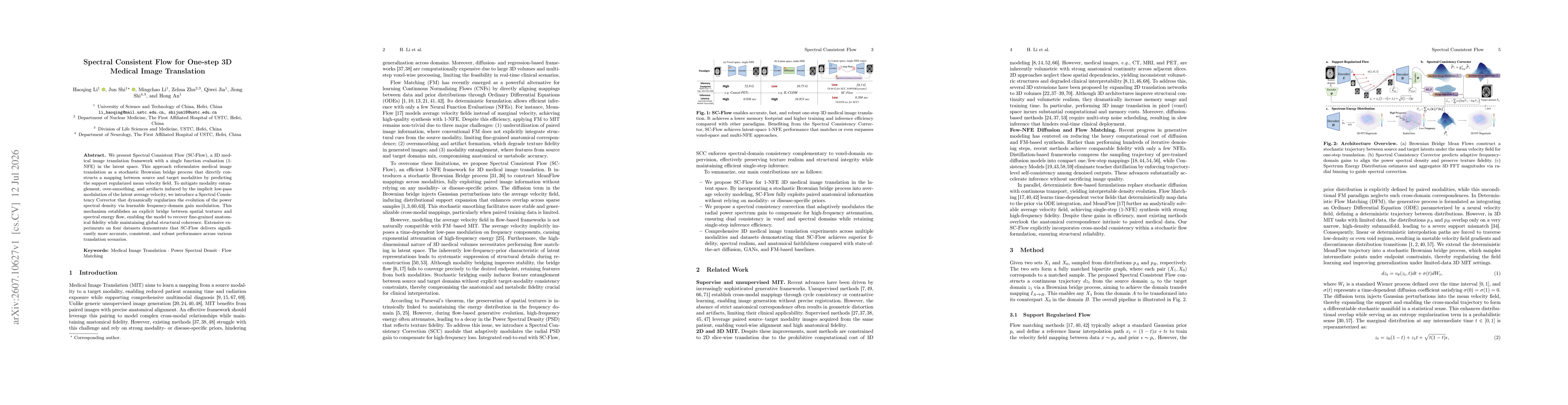 Thumbnail for Spectral Consistent Flow for One-step 3D Medical Image Translation