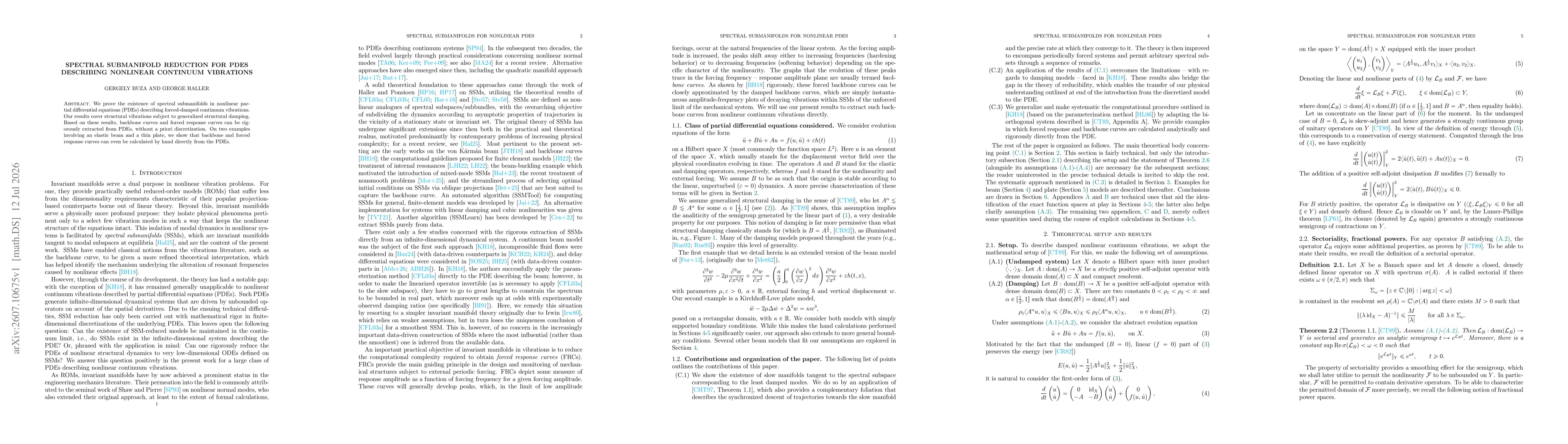 Thumbnail for Spectral submanifold reduction for PDEs describing nonlinear continuum vibrations