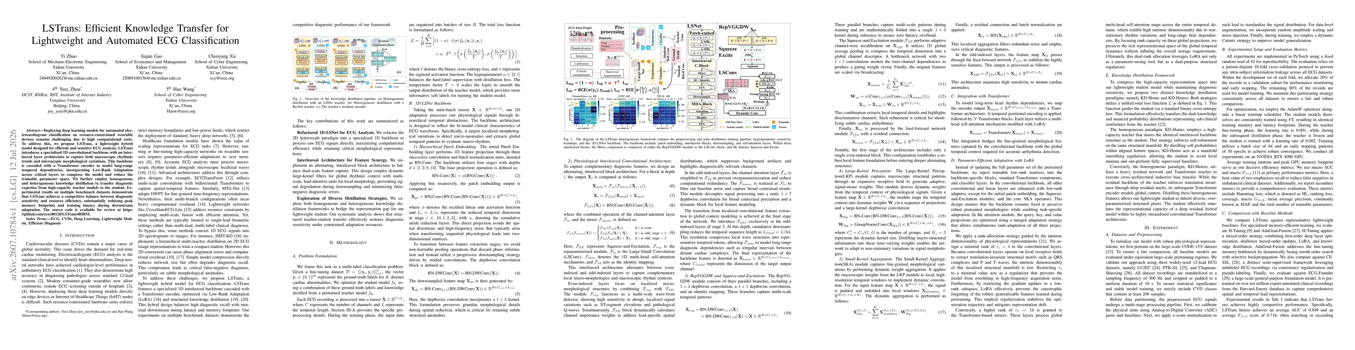 Thumbnail for LSTrans: Efficient Knowledge Transfer for Lightweight and Automated ECG Classification