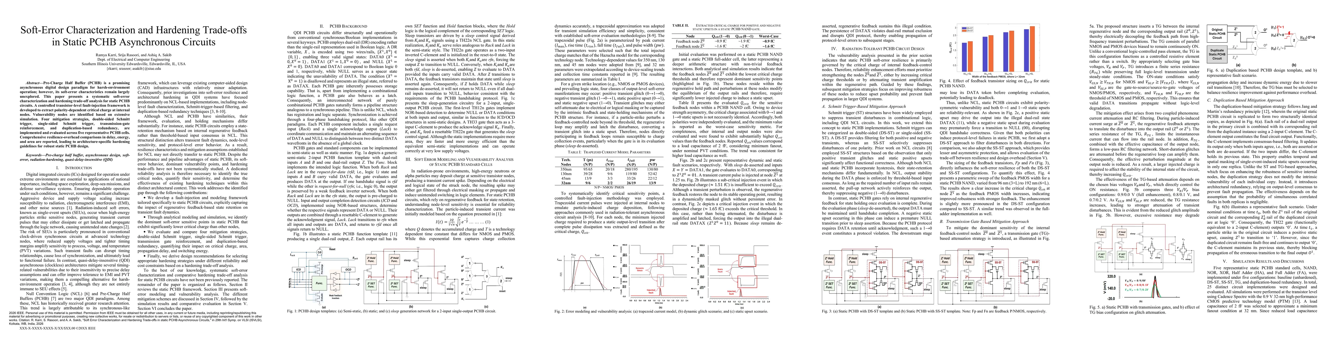 Thumbnail for Soft-Error Characterization and Hardening Trade-offs in Static PCHB Asynchronous Circuits