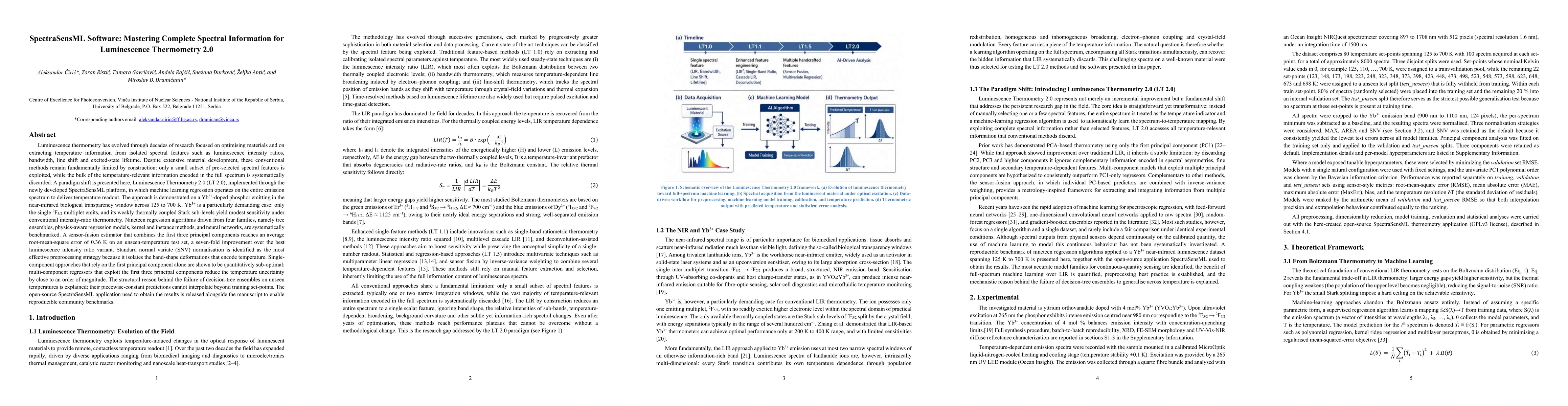 Thumbnail for SpectraSensML Software: Mastering Complete Spectral Information for Luminescence Thermometry 2.0