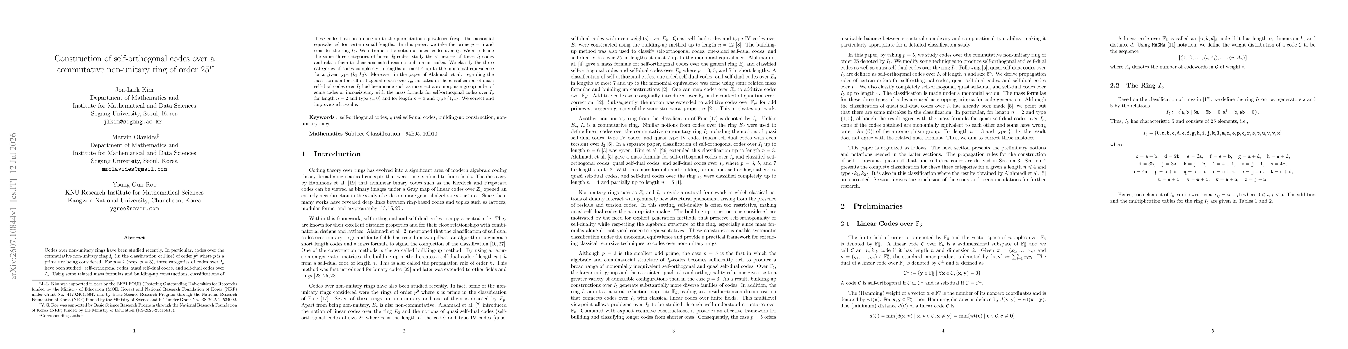 Thumbnail for Construction of self-orthogonal codes over a commutative non-unitary ring of order 25