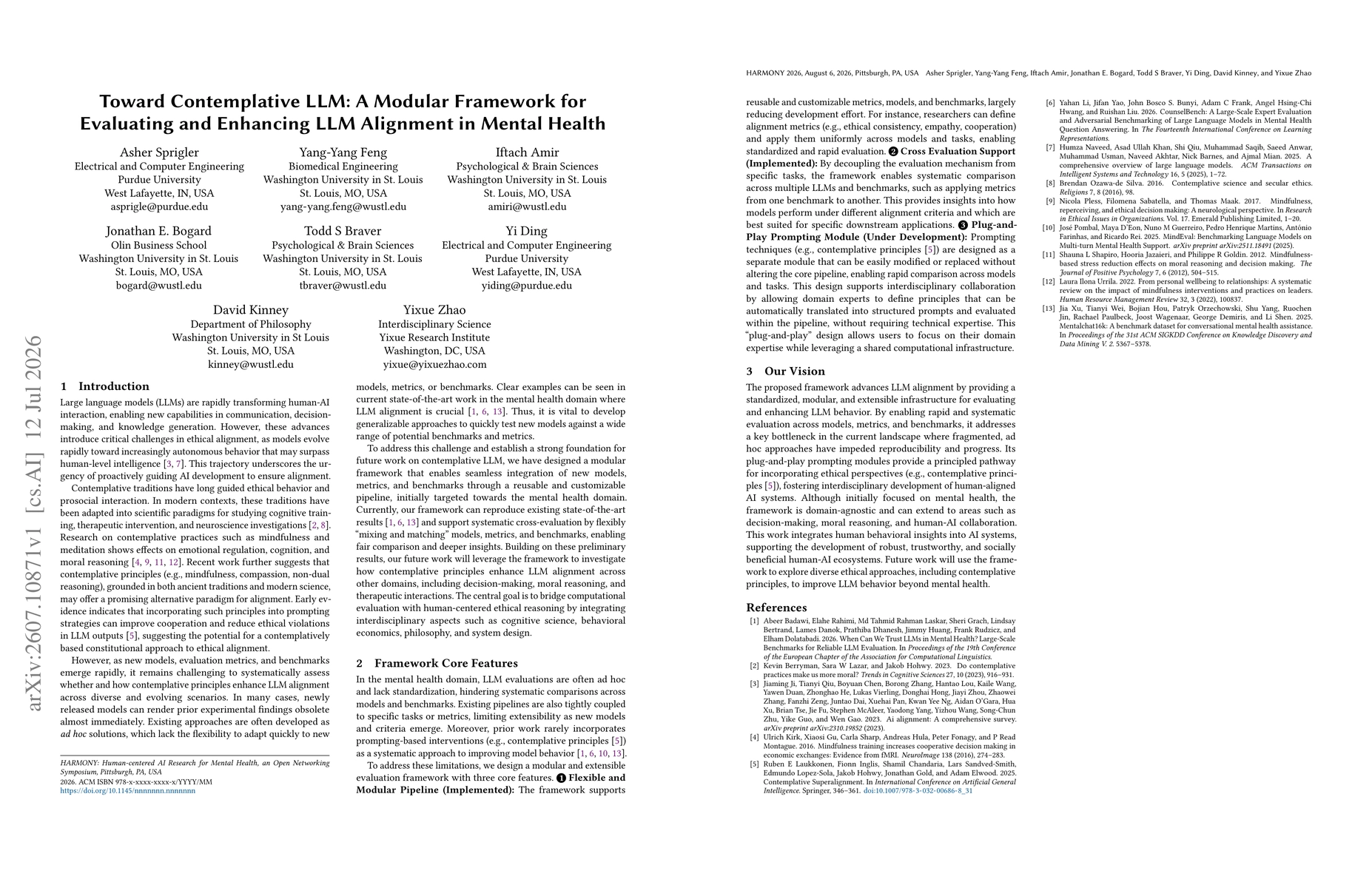 Thumbnail for Toward Contemplative LLM: A Modular Framework for Evaluating and Enhancing LLM Alignment in Mental Health