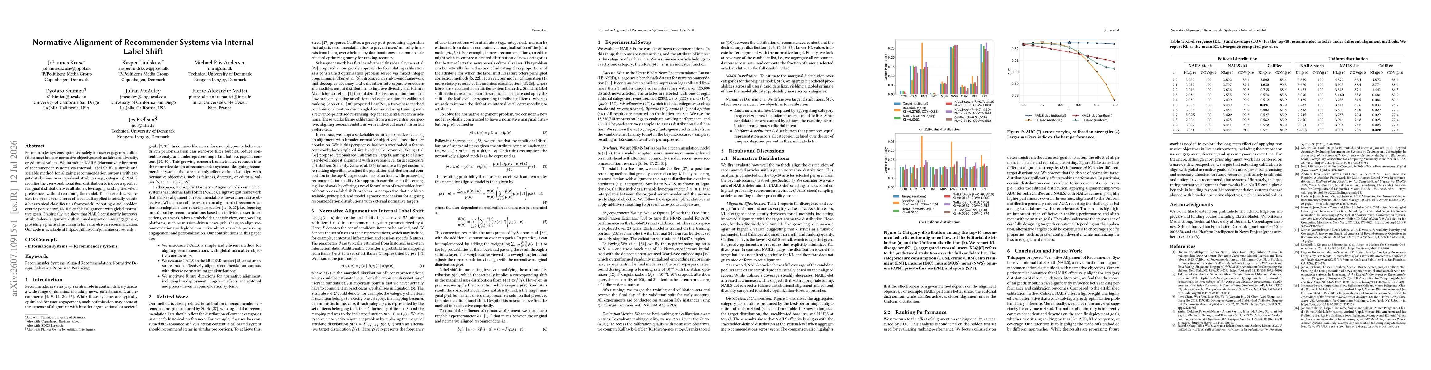 Thumbnail for Normative Alignment of Recommender Systems via Internal Label Shift