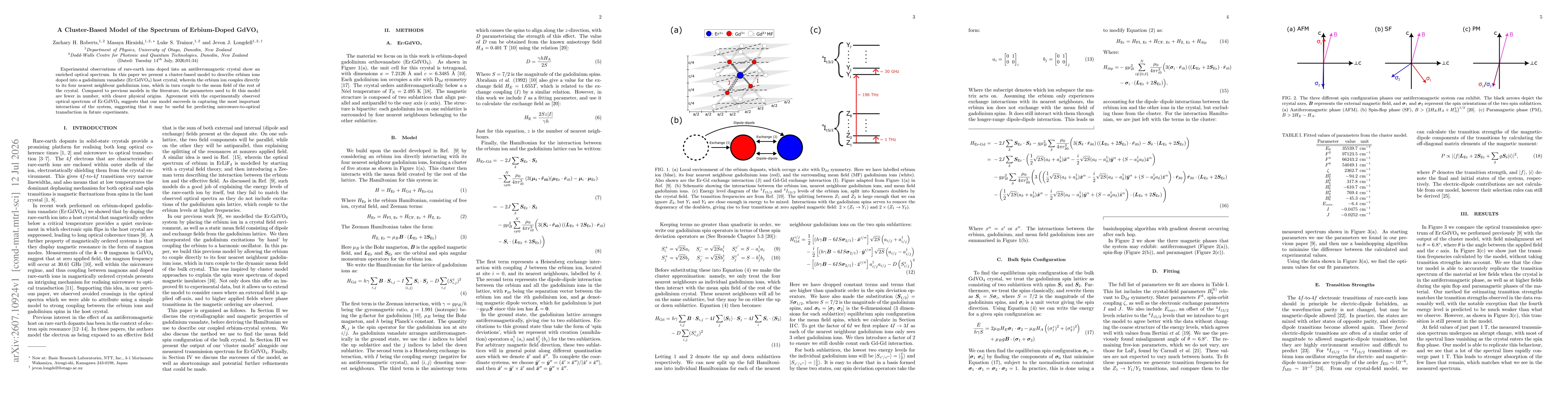 Thumbnail for A Cluster-Based Model of the Spectrum of Erbium-Doped GdVO$_4$