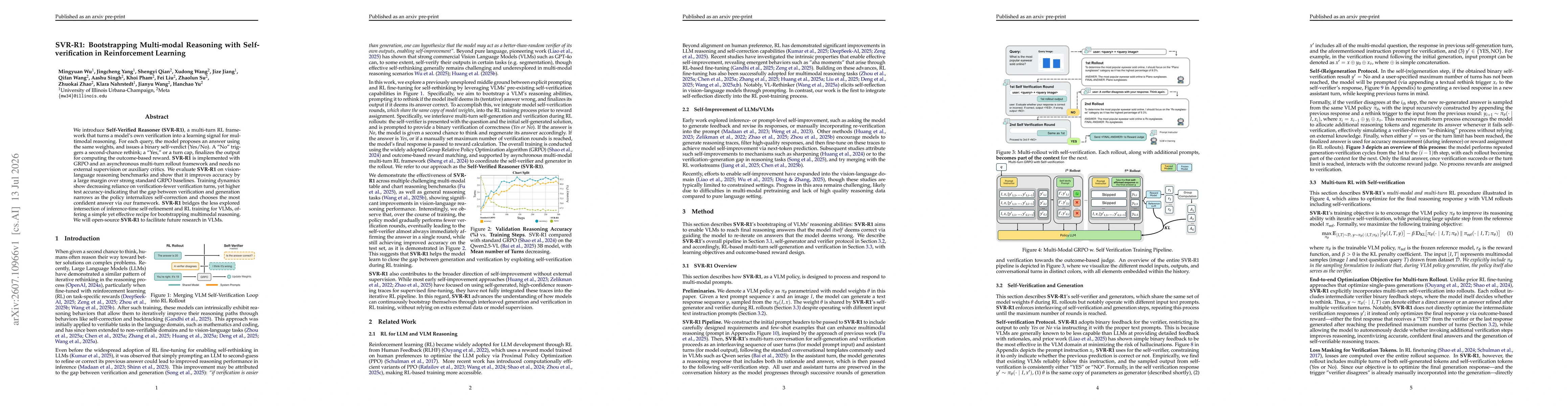 Thumbnail for SVR-R1: Bootstrapping Multi-modal Reasoning with Self-verification in Reinforcement Learning