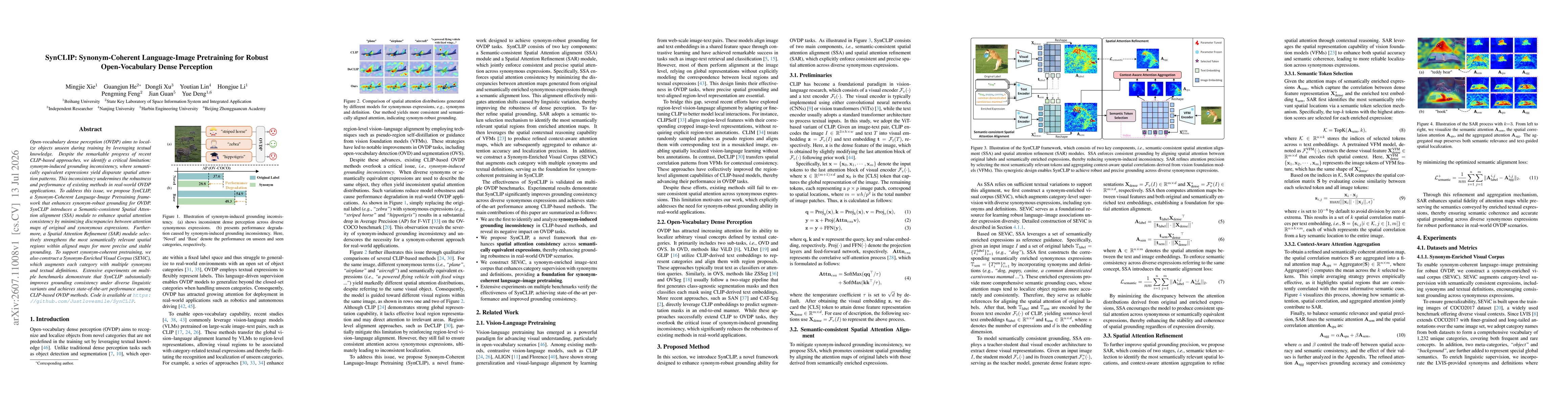Thumbnail for SynCLIP: Synonym-Coherent Language-Image Pretraining for Robust Open-Vocabulary Dense Perception