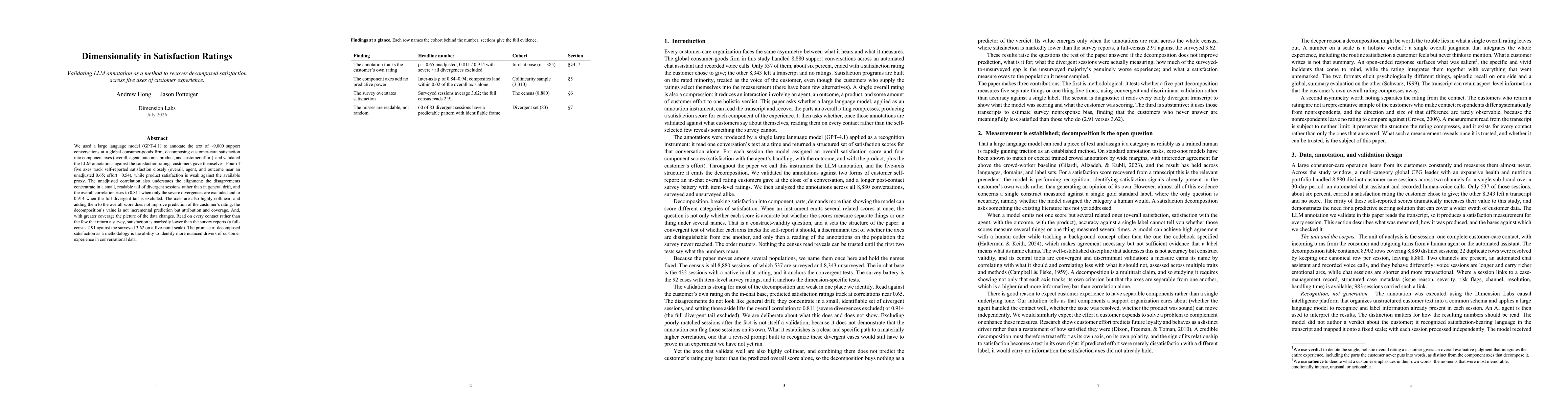 Thumbnail for Dimensionality in Satisfaction Ratings
