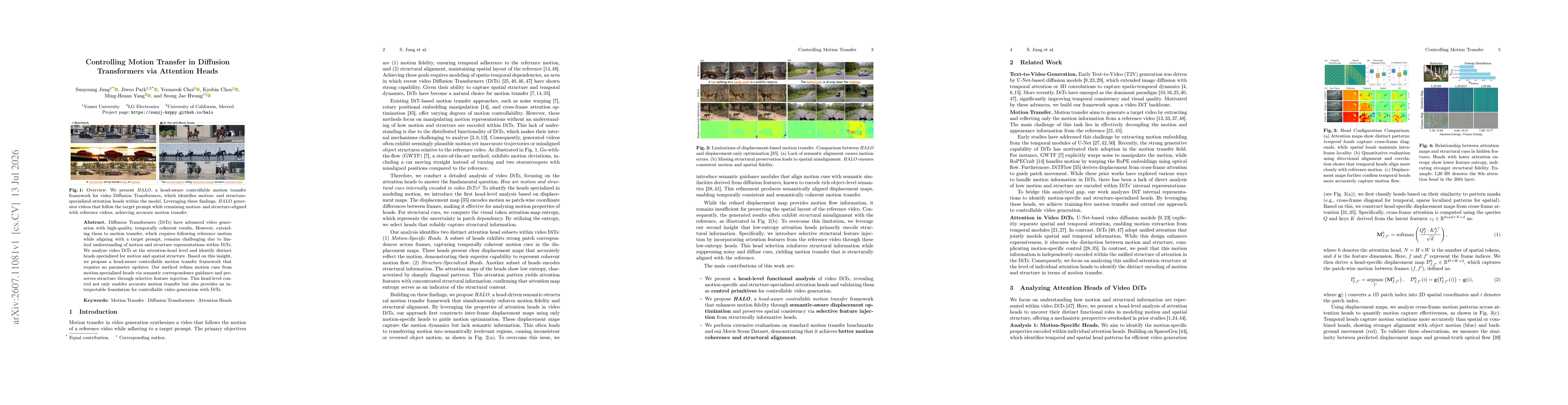 Thumbnail for Controlling Motion Transfer in Diffusion Transformers via Attention Heads
