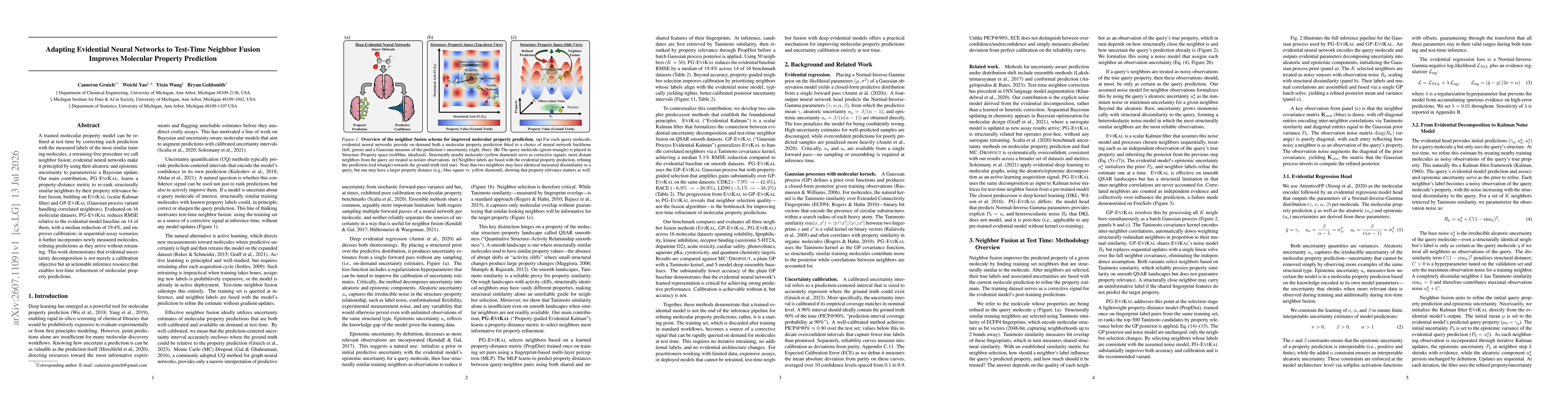 Thumbnail for Adapting Evidential Neural Networks to Test-Time Neighbor Fusion Improves Molecular Property Prediction