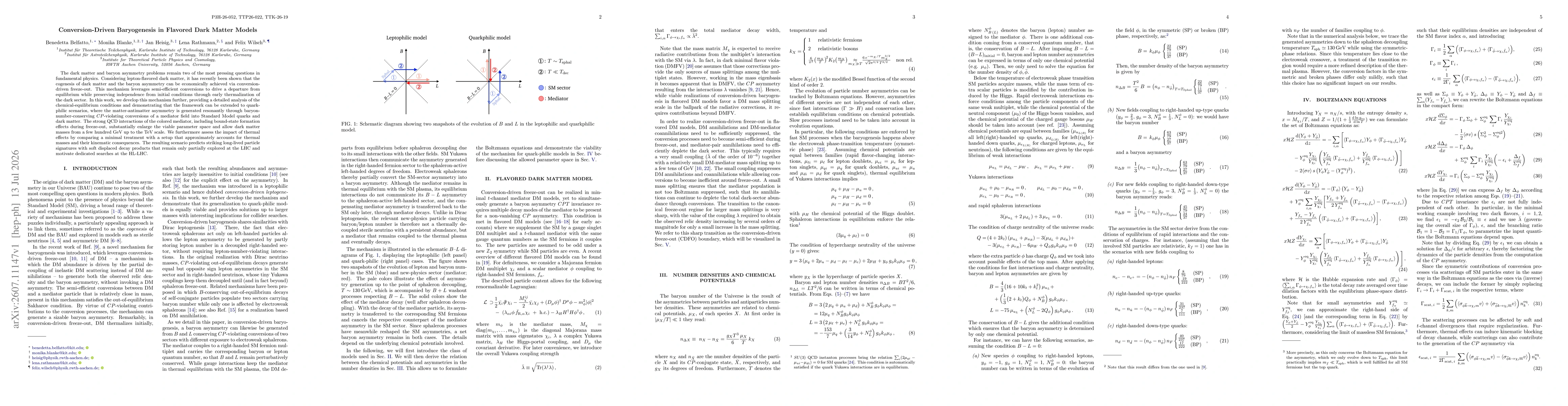 Thumbnail for Conversion-Driven Baryogenesis in Flavored Dark Matter Models