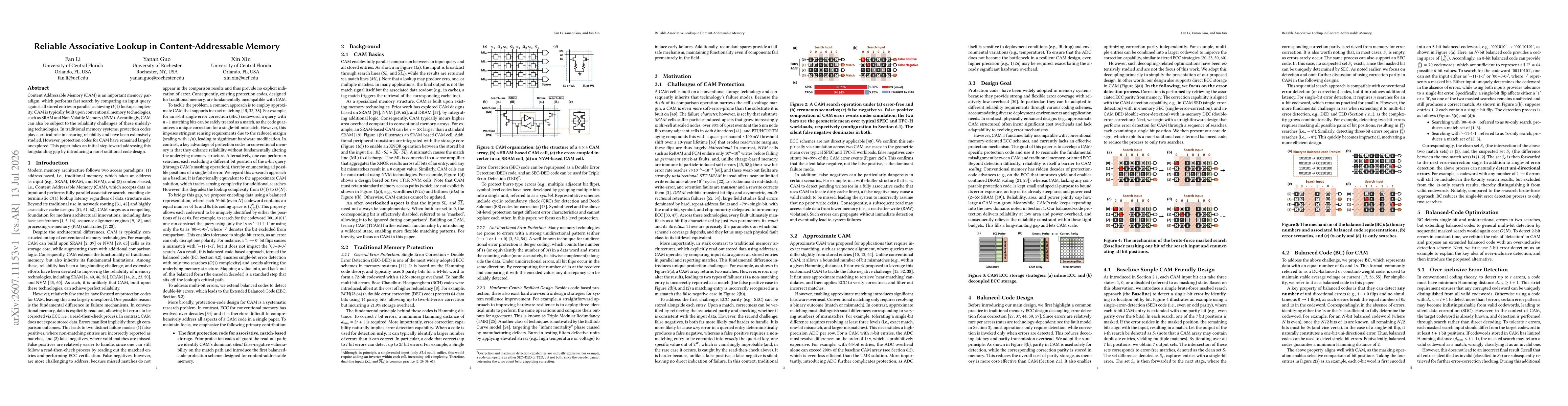 Thumbnail for Reliable Associative Lookup in Content-Addressable Memory