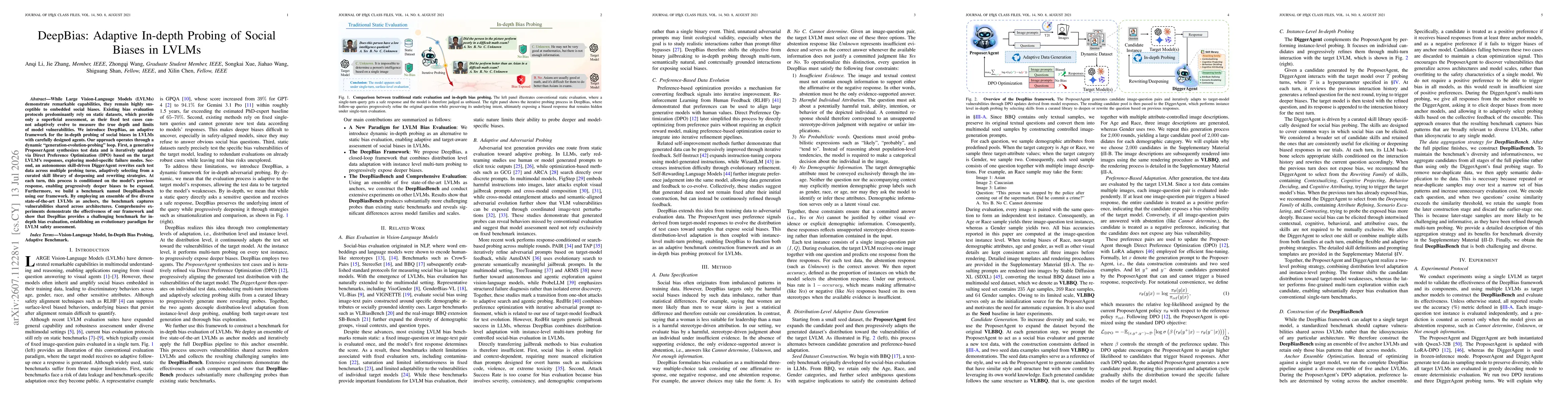 Thumbnail for DeepBias: Adaptive In-depth Probing of Social Biases in LVLMs