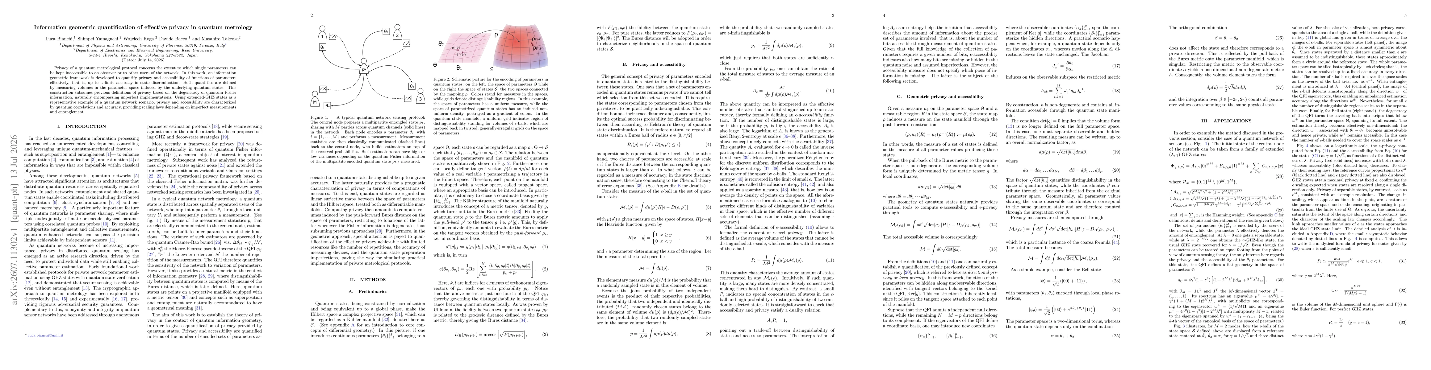 Thumbnail for Information geometric quantification of effective privacy in quantum metrology