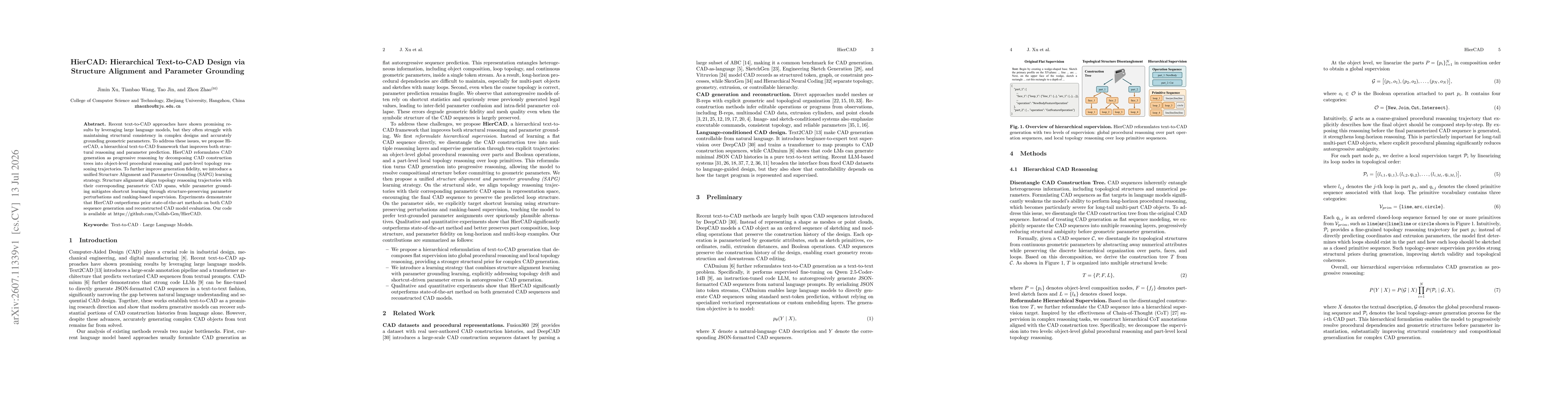 Thumbnail for HierCAD: Hierarchical Text-to-CAD Design via Structure Alignment and Parameter Grounding
